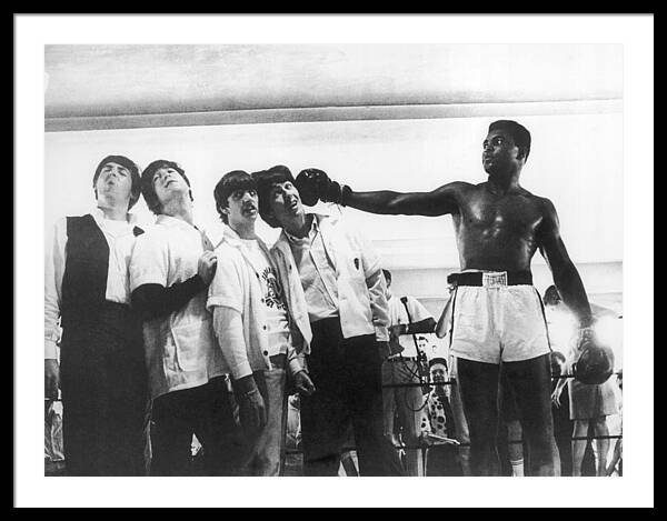 The Beatles And Muhammad Ali In 1964 Framed Print