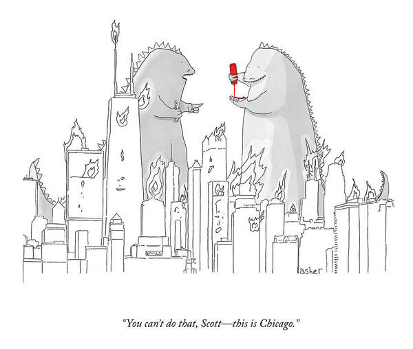 Wall Art - Drawing - This Is Chicago by Asher Perlman