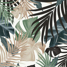 Tropical Jungle Leaves Pattern #13 Fall Colors #tropical #decor #art  by Anitas and Bellas Art