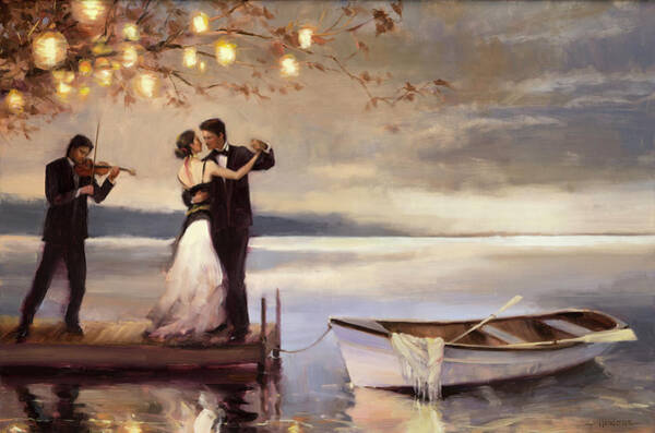 Wall Art - Painting - Twilight Romance by Steve Henderson