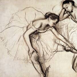 Two Dancers Resting by Edgar Degas