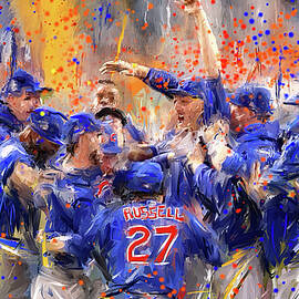 Victory At Last - Cubs 2016 World Series Champions by Lourry Legarde