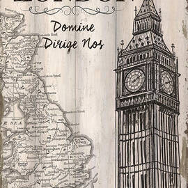 Vintage Travel Poster London by Debbie DeWitt