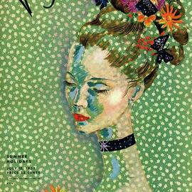 Vogue Magazine Cover Featuring A Woman by Cecil Beaton