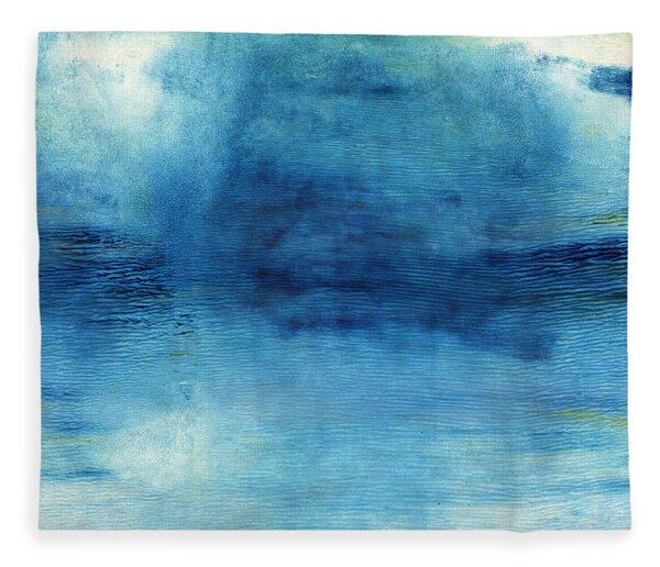 Wash Away- Abstract Art By Linda Woods Fleece Blanket