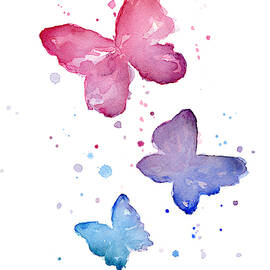 Watercolor Butterflies by Olga Shvartsur