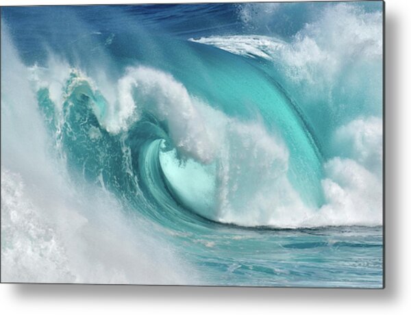 When The Ocean Turns Into Blue Fire Metal Print