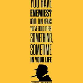 Winston Churchill Inspirational Quotes Poster by Lab No 4 - The Quotography Department