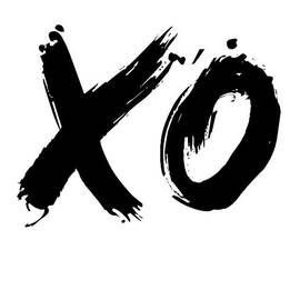 XO Poster White by Naxart Studio
