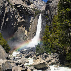 Yosemite falls rainbow by Jane Rix