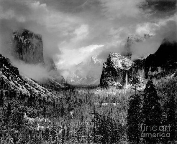 Wall Art - Photograph - Yosemite Valley Clearing Winterstorm 1942 by Ansel Adams