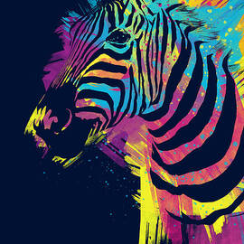 Zebra Splatters by Olga Shvartsur